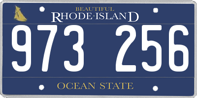 RI license plate 973256