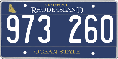 RI license plate 973260
