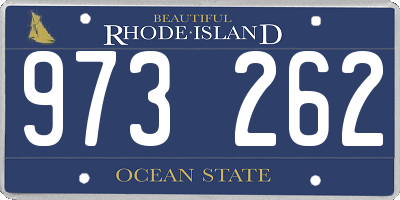 RI license plate 973262