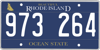 RI license plate 973264