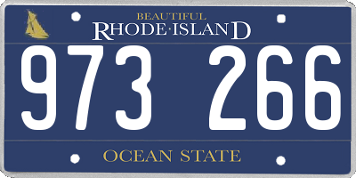 RI license plate 973266