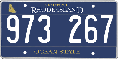 RI license plate 973267