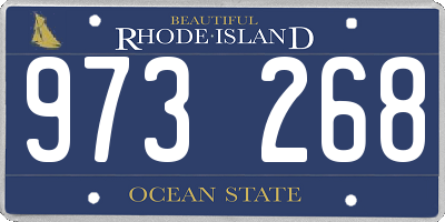 RI license plate 973268