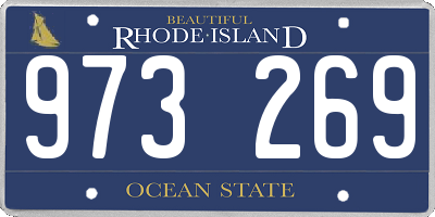 RI license plate 973269