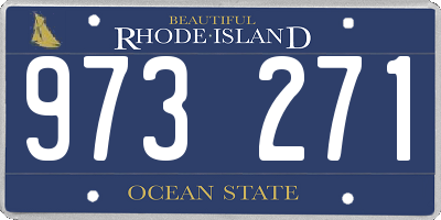 RI license plate 973271