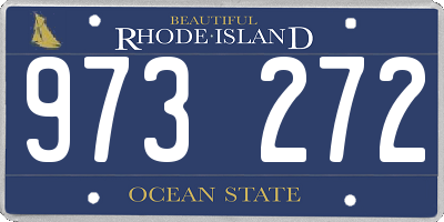 RI license plate 973272