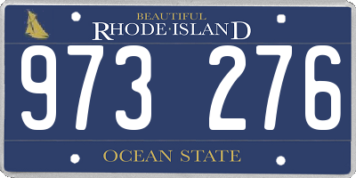 RI license plate 973276