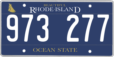RI license plate 973277