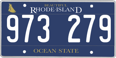 RI license plate 973279
