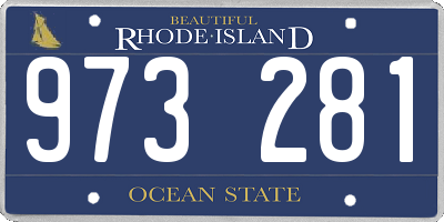 RI license plate 973281