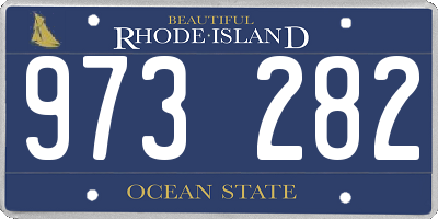 RI license plate 973282
