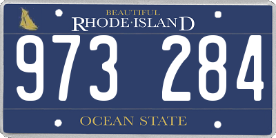 RI license plate 973284