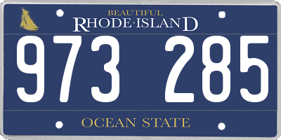 RI license plate 973285