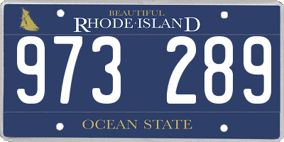 RI license plate 973289