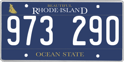 RI license plate 973290