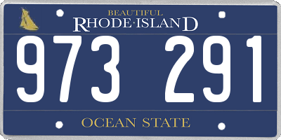 RI license plate 973291