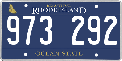 RI license plate 973292