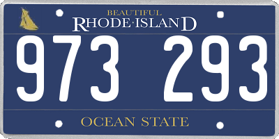 RI license plate 973293