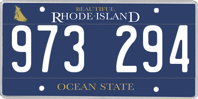 RI license plate 973294