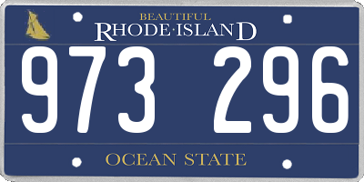 RI license plate 973296
