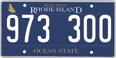 RI license plate 973300