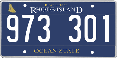 RI license plate 973301