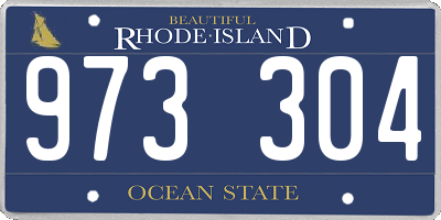 RI license plate 973304