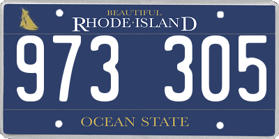 RI license plate 973305