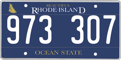 RI license plate 973307