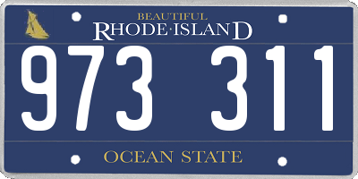 RI license plate 973311