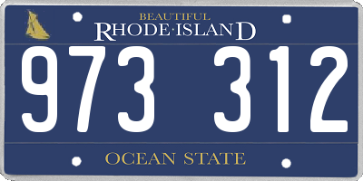 RI license plate 973312