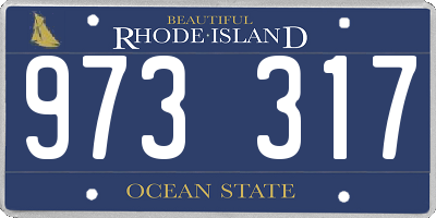 RI license plate 973317