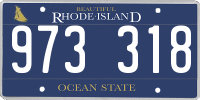 RI license plate 973318