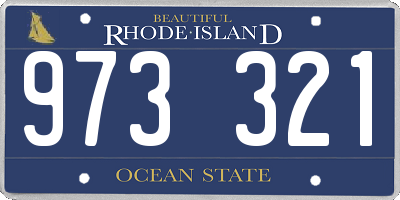 RI license plate 973321