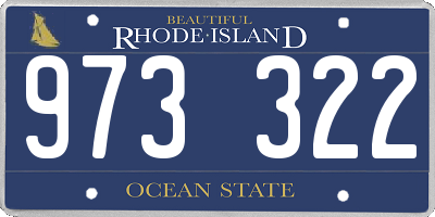 RI license plate 973322