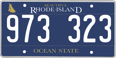 RI license plate 973323