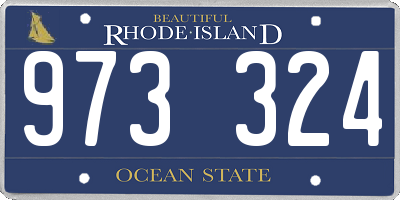 RI license plate 973324