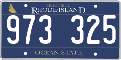 RI license plate 973325