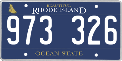 RI license plate 973326