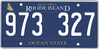 RI license plate 973327