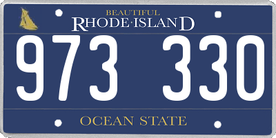 RI license plate 973330