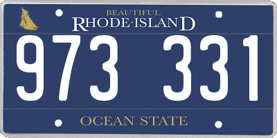 RI license plate 973331
