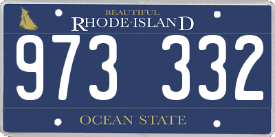 RI license plate 973332
