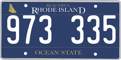 RI license plate 973335