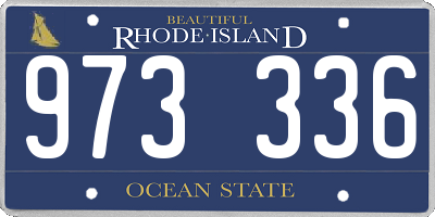RI license plate 973336