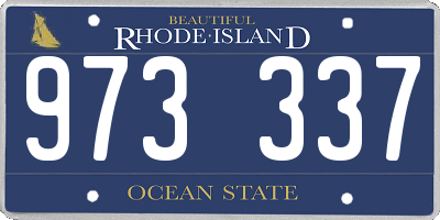 RI license plate 973337