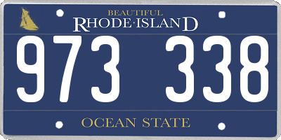 RI license plate 973338