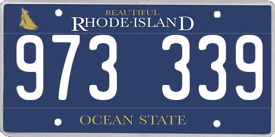 RI license plate 973339