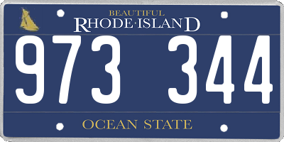 RI license plate 973344