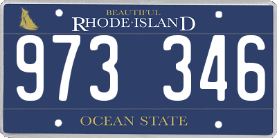 RI license plate 973346